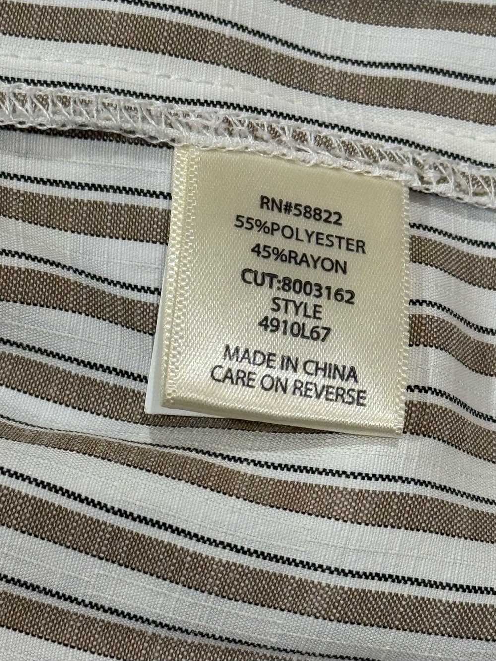 Max Studio London Beige and White Striped Maxi Shirt Dress Small - Picture 9 of 10